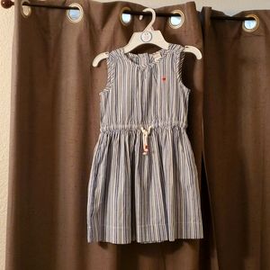 Carter 6/6x dress demin blue and white